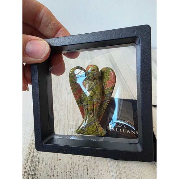 Kalifano Green Angel Stone Crystal statue figurine - Picture 2 of 5